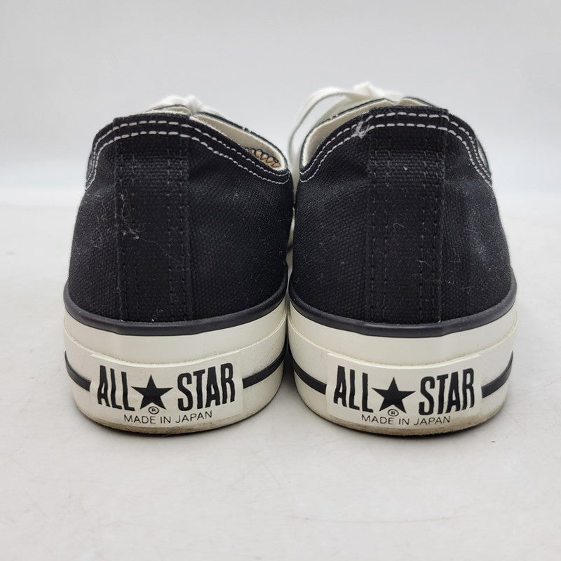 【中古品】【メンズ/レディース】 CONVERSE コンバース CANVAS AS J OX キャンバス オールスター J OX 日本製 スニーカー シューズ 靴 162-250304-as-24-izu サイズ：7.5/26cm カラー：ブラック 万代Net店