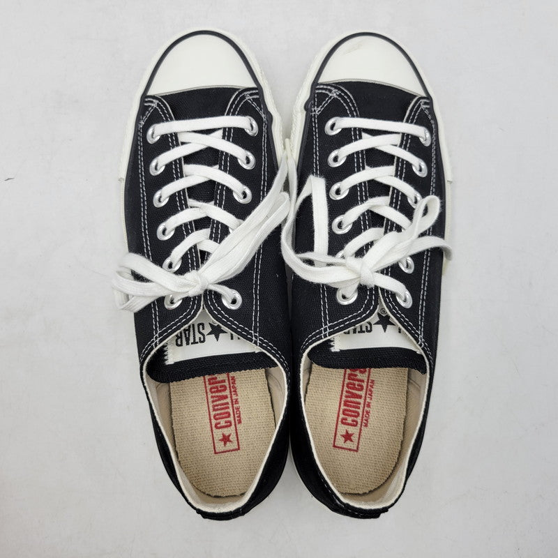 【中古品】【メンズ/レディース】 CONVERSE コンバース CANVAS AS J OX キャンバス オールスター J OX 日本製 スニーカー シューズ 靴 162-250304-as-24-izu サイズ：7.5/26cm カラー：ブラック 万代Net店