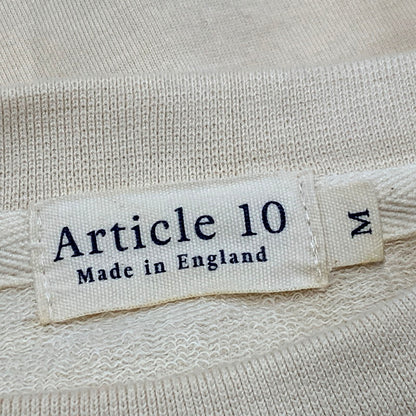 【中古品】【メンズ】  ARTICLE 10 アーティクルテン SUPIMA COTTON SWEAT SHIRT AC190CO17040 スーピマコットン スウェットシャツ 英国製 長袖 トップス 141-250307-as-07-izu サイズ：M カラー：クリーム系 万代Net店