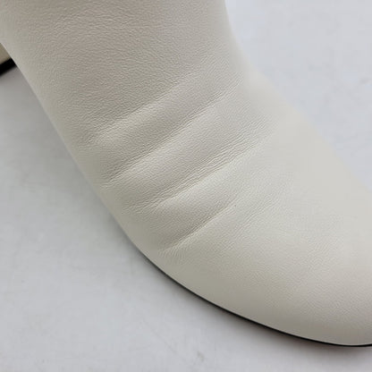 【中古品】【レディース】 RINA 85 PEARL BUTTON BOOTS パールボタン ブーツ シューズ 靴 183-250303-as-17-izu サイズ：38 カラー：ホワイト 万代Net店
