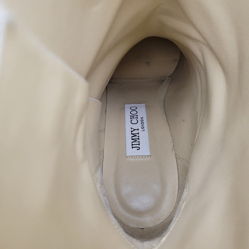 【中古品】【レディース】 RINA 85 PEARL BUTTON BOOTS パールボタン ブーツ シューズ 靴 183-250303-as-17-izu サイズ：38 カラー：ホワイト 万代Net店