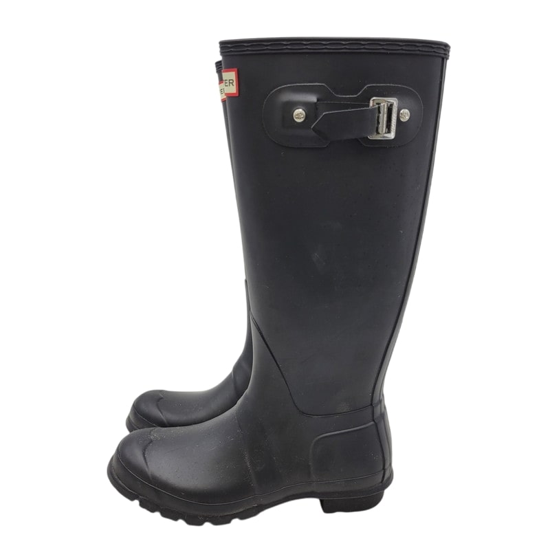 【中古品】【レディース】 HUNTER ハンター RAIN BOOTS レインブーツ シューズ 靴 167-250304-as-28-izu サイズ：US7 カラー：ブラック 万代Net店