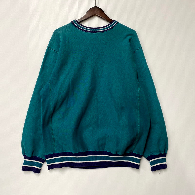 【中古品】【メンズ】 Champion チャンピオン REVERSE WEAVE 90S RIB SWEATSHIRT リバースウィーブ リブ スウェットシャツ USA製 トレーナー 長袖 トップス 146-250303-as-09-izu サイズ：XL カラー：グリーン系 万代Net店