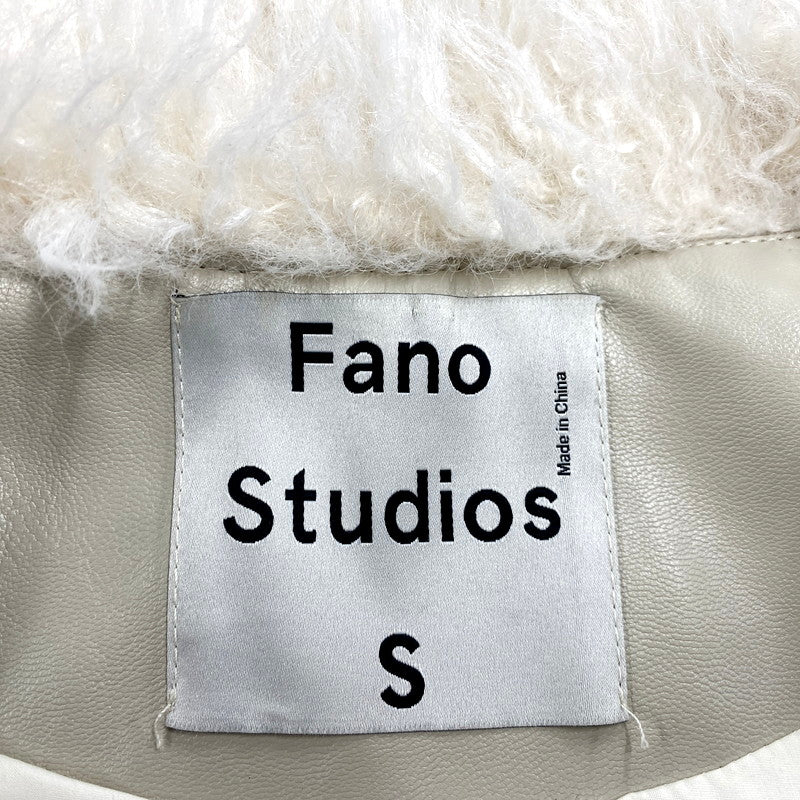 【中古品】【レディース】  FANO STUDIOS ファノストゥディオス BIG COLLAR FAUX FUR JACKET ビッグカラー フェイクファー ジャケット アウター 168-250307-as-25-izu サイズ：S カラー：ホワイト 万代Net店