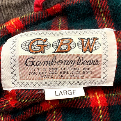 【中古品】【メンズ】  GEMBONY ジェムボニー 90S CHECK LINER HOODED JACKET チェックライナー フーデッドジャケット アウター 146-250307-as-01-izu サイズ：L カラー：レッド 万代Net店