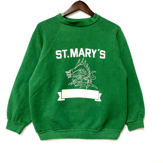 【現状渡し品】【メンズ】  USED VINTAGE 60S ST.MARY'S RAGLAN SWEATSHIRT ラグラン スウェットシャツ トレーナー 長袖 トップス 146-250303-as-06-izu カラー：グリーン 万代Net店