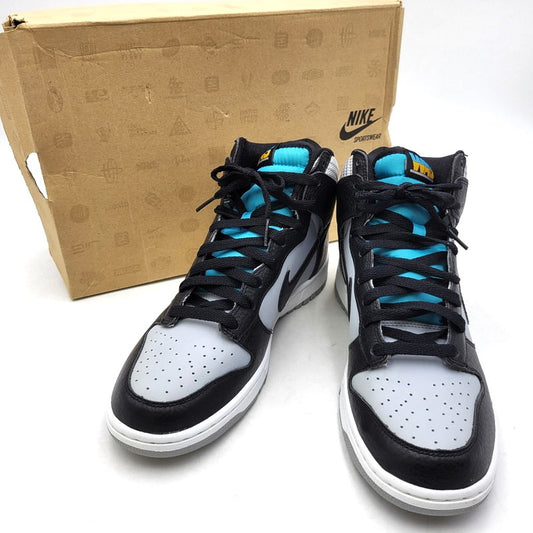 【中古品】【メンズ】 NIKE ナイキ DUNK HIGH 317982-047 ダンク ハイ スニーカー シューズ 靴 160-250304-as-20-izu サイズ：27cm カラー：WOLF GREY/BLACK-TURQUOISE BLUE 万代Net店