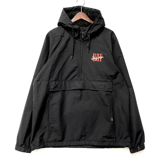 【現状渡し品】【メンズ】 HUF ハフ NYLON ANORAK ナイロン アノラック パーカー ジャケット 142-250307-as-28-izu サイズ：L カラー：ブラック 万代Net店