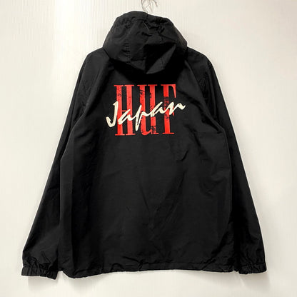 【現状渡し品】【メンズ】 HUF ハフ NYLON ANORAK ナイロン アノラック パーカー ジャケット 142-250307-as-28-izu サイズ：L カラー：ブラック 万代Net店