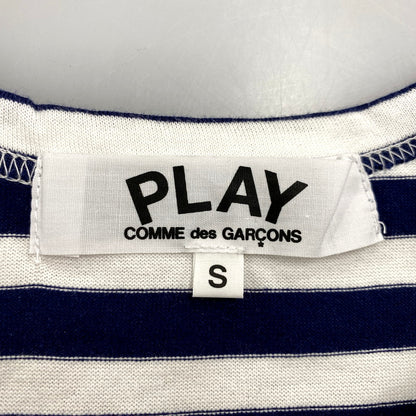 【中古美品】【レディース】 PLAY COMME des GARCONS プレイコムデギャルソン 00S LS BORDER TEE AZ-T009 AD2004 ロングスリーブ ボーダー Tシャツ 長袖 トップス 170-250307-as-26-izu サイズ：S カラー：ネイビー×ホワイト 万代Net店