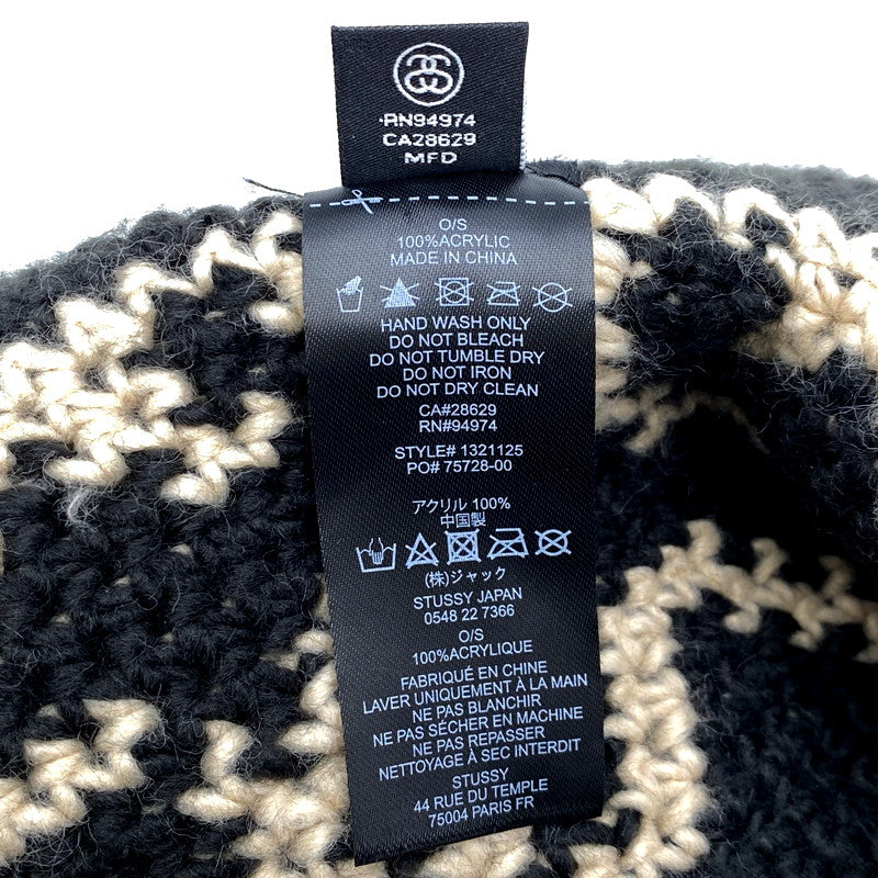 【中古品】【メンズ/レディース】 STUSSY ステューシー SS KNIT BUCKET HAT 1321125 ニット バケットハット バケハ 帽子 185-250304-as-14-izu サイズ：O/S カラー：ブラック 万代Net店