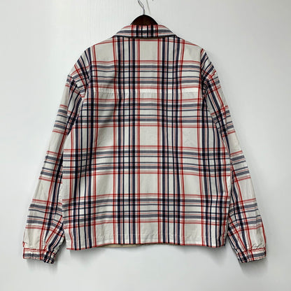 【中古品】【メンズ】  TOMMY JEANS トミー ジーンズ DM10709 リバーシブルフラッグロゴバッジジャケット アウター 147-250313-as-06-izu サイズ：L カラー：ベージュ×マルチカラー 万代Net店