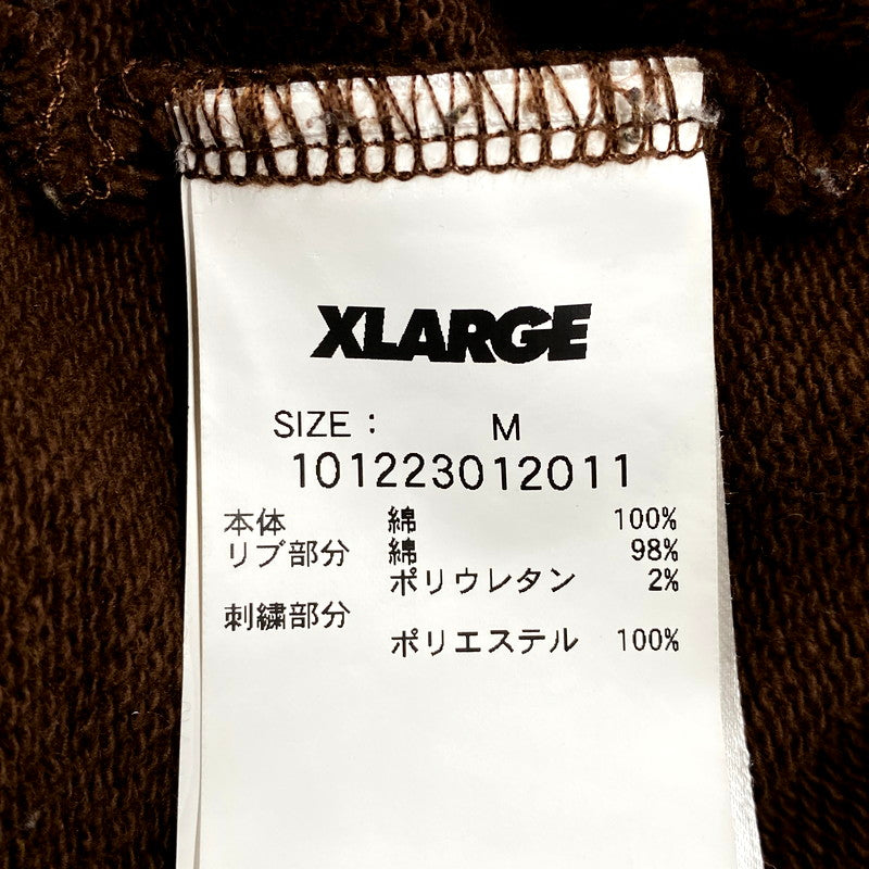 【中古品】【メンズ】 XLARGE エクストララージ RETRO CREWNECK SWEAT 101223012011 レトロ クルーネック スウェット トレーナー 長袖 トップス 142-250312-as-06-izu サイズ：M カラー：ブラウン 万代Net店