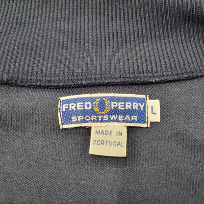 【中古品】【メンズ】 FRED PERRY フレッドペリー 80S TRACK JACKET J5327 トラックジャケット ポルトガル製 ジャージ ロゴ ワッペン アウター 141-250306-ay-05-izu サイズ：L カラー：ネイビー 万代Net店