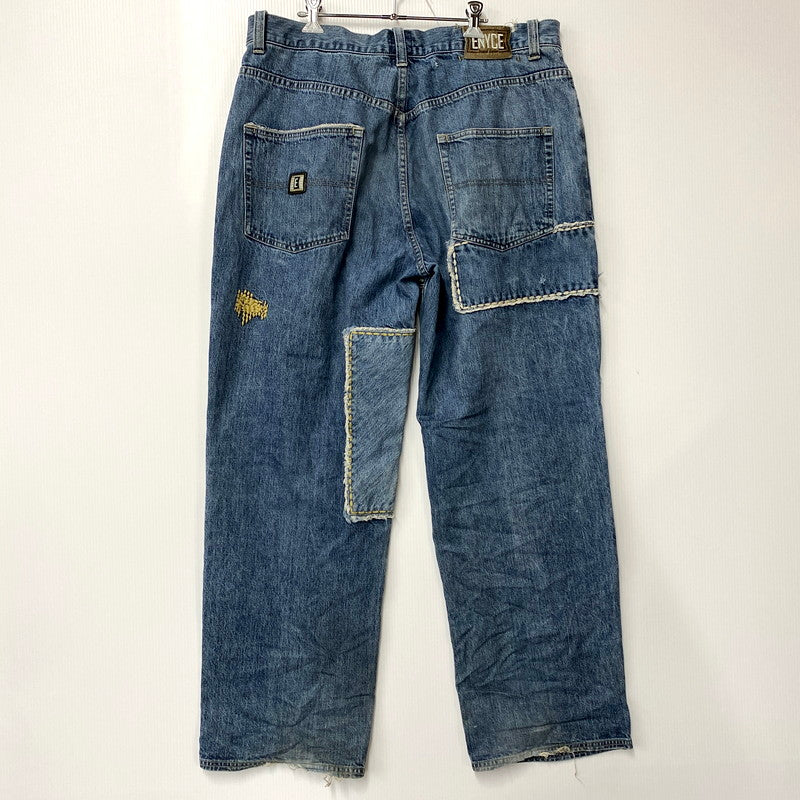 【現状渡し品】【メンズ】 enyce エニーチェ 90-00S PATCHWORK WIDE DENIM PANTS パッチワーク ワイドデニムパンツ ジーンズ ボトムス 157-250304-as-11-izu サイズ：38 カラー：インディゴ 万代Net店