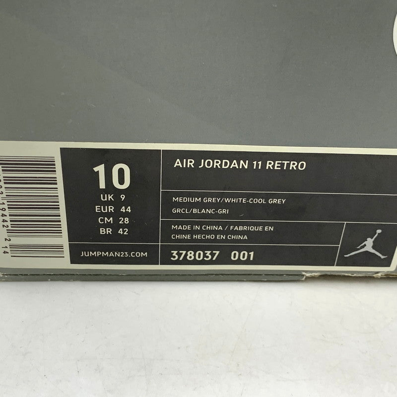 【中古品】【メンズ】 NIKE ナイキ AIR JORDAN 11 RETRO 378037-001 エアジョーダン11 レトロ スニーカー シューズ 靴 160-250309-as-26-izu サイズ：28cm カラー：MEDIUM GREY/WHITE-COOL GREY 万代Net店