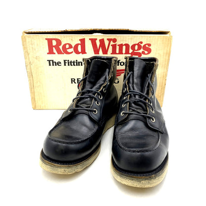 【中古品】【メンズ】 RED WING レッドウィング 6INCH CLASSIC MOC TOE BOOTS 08179 6インチ クラシックモック ブーツ USA製 シューズ 靴 164-250306-ay-12-izu サイズ：7.5 カラー：ブラック 万代Net店