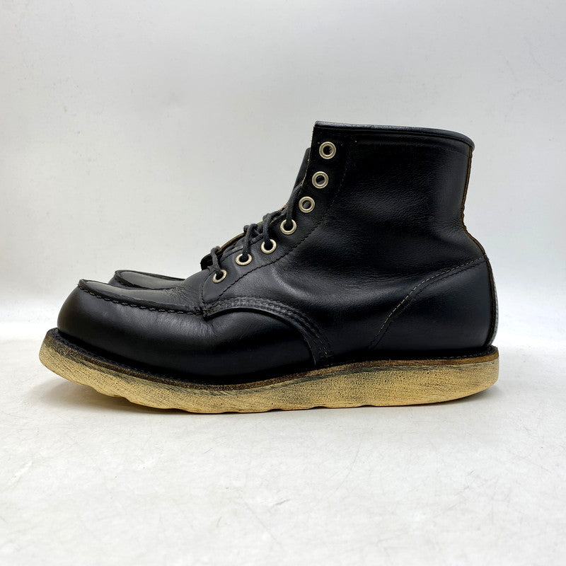 【中古品】【メンズ】 RED WING レッドウィング 6INCH CLASSIC MOC TOE BOOTS 08179 6インチ クラシックモック ブーツ USA製 シューズ 靴 164-250306-ay-12-izu サイズ：7.5 カラー：ブラック 万代Net店