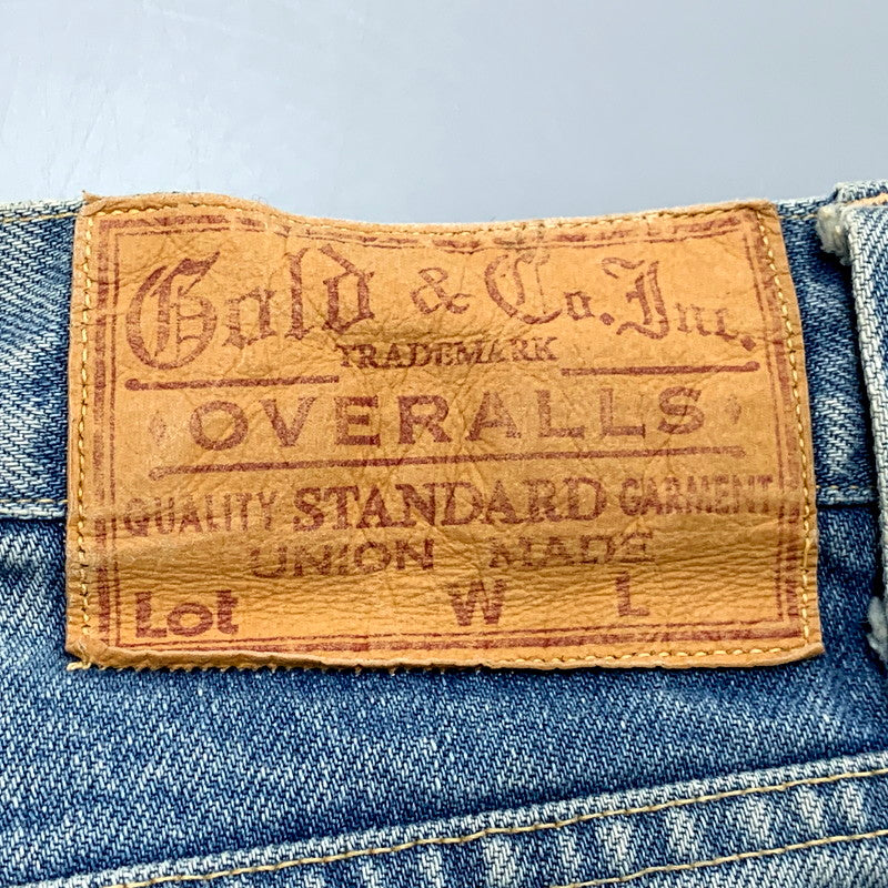 【中古品】【メンズ】 GOLD ゴールド GL41981A H 14OZ. DENIM 5POCKET WIDE PANTS デニム5ポケットワイドパンツ ズボン ボトムス 156-250310-ma-01-izu サイズ：M カラー：ライトインディゴ 万代Net店