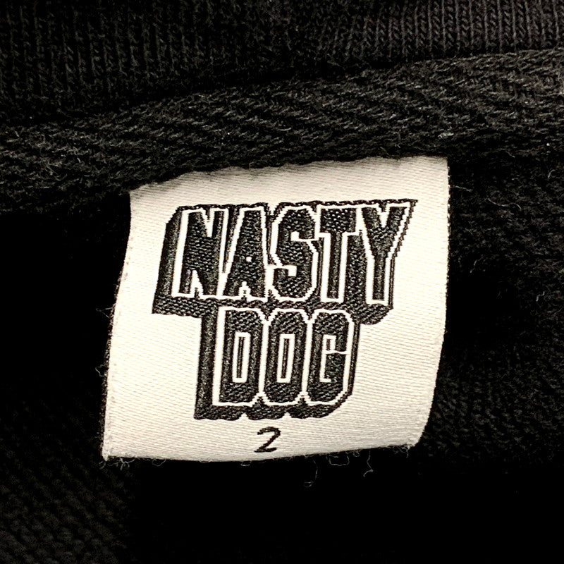 【中古品】【メンズ】  NASTY DOG ナスティードッグ HOODED SWEATSHIRT フーデッドスウェットシャツ トップス 長袖 142-250307-ya-11-izu サイズ：2 カラー：ブラック 万代Net店