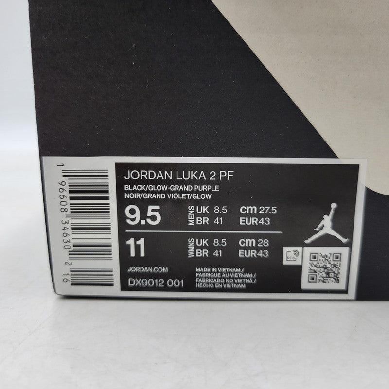 【中古美品】【メンズ】 NIKE ナイキ JORDAN LUKA 2 PF DX9012-001 ジョーダン ルカ 2 PF スニーカー シューズ 靴 160-250307-as-11-izu サイズ：27.5cm カラー：BLACK/GLOW-GRAND PURPLE 万代Net店