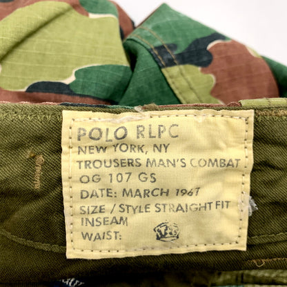 【中古品】【メンズ】 Polo by Ralph Lauren ポロバイラルフローレン 90S STRAIGHT FIT COMBAT CARGO PANTS TALON ZIP ストレートフィット コンバット カーゴ パンツ ボトムス 157-250313-as-09-izu サイズ：34×32 カラー：マルチカラー 万代Net店