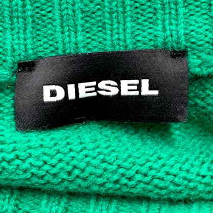 【中古品】【メンズ】 DIESEL ディーゼル K-LOGOXNEW KNIT ケーロゴエックスニューニット トップス セーター 長袖 141-250310-km-02-izu サイズ：M カラー：グリ－ン 万代Net店