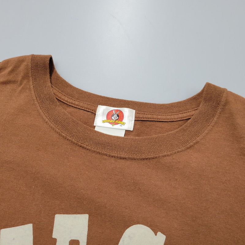 【中古品】【メンズ】  LOONEY TUNES ルーニー テューンズ WILEE COYOTE TEE ワイリーコヨーテ Tシャツ 半袖 トップス 147-250307-as-16-izu サイズ：XL カラー：ブラウン 万代Net店