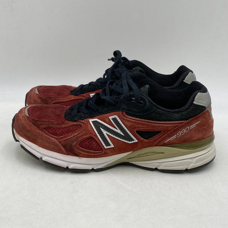 【現状渡し品】【メンズ】 NEW BALANCE ニューバランス M990RB4 990V4 靴 スニーカー シューズ 162-250309-ma-05-izu サイズ：25.5cm カラー：MERCURY RED 万代Net店