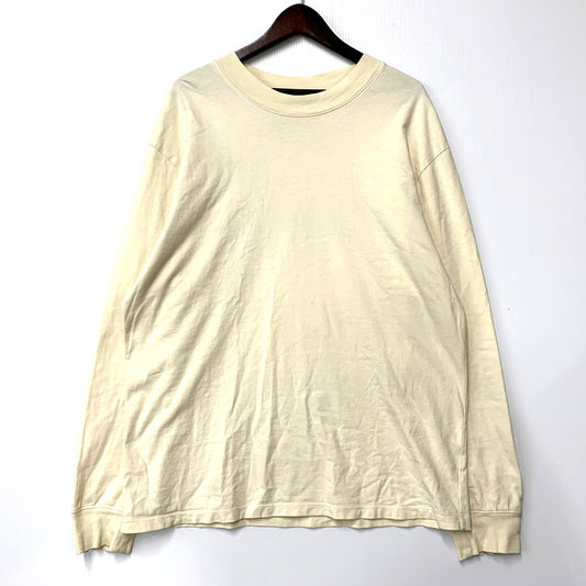 【中古品】【メンズ】  ESSENTIALS エッセンシャルズ BACK LOGO MOCK NECK LS TEE バックロゴ モックネック ロングスリーブ Tシャツ 長袖 トップス 142-250313-as-01-izu サイズ：L カラー：クリーム系 万代Net店