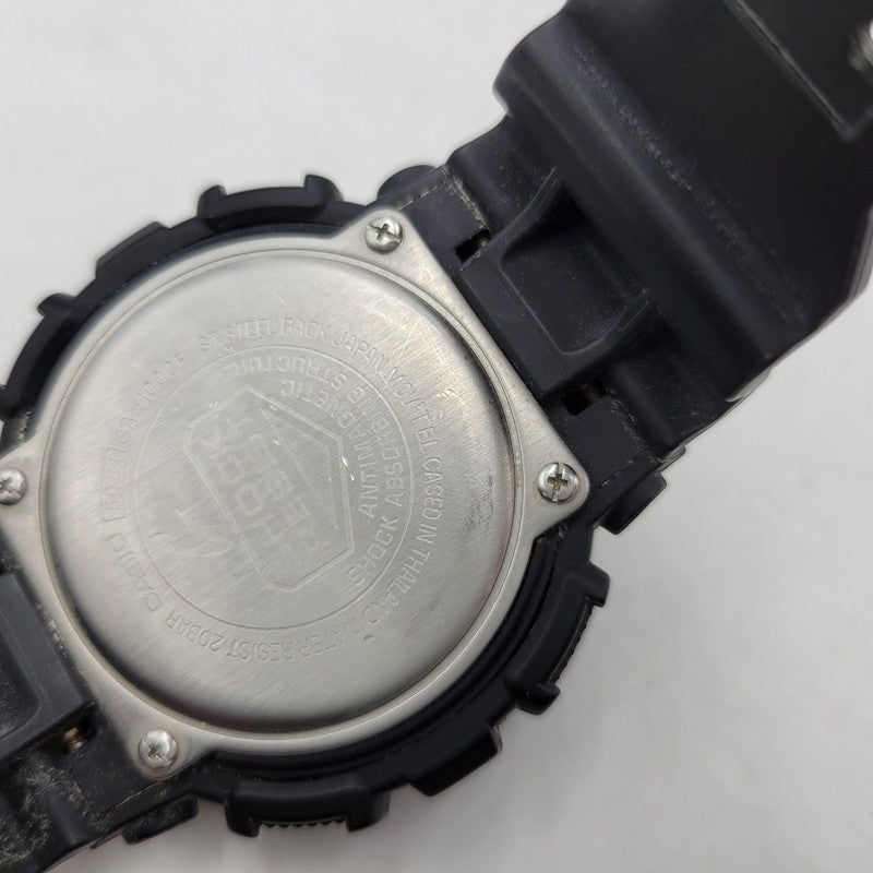 【中古品】【メンズ/レディース】 G-SHOCK ジーショック GA-100 SERIES ANALOG-DIGITAL WATCH GA-100CF GA-100シリーズ アナログ デジタル 腕時計 196-250313-as-32-izu サイズ：55 × 51.2 × 16.9 mm カラー：ブラック 万代Net店