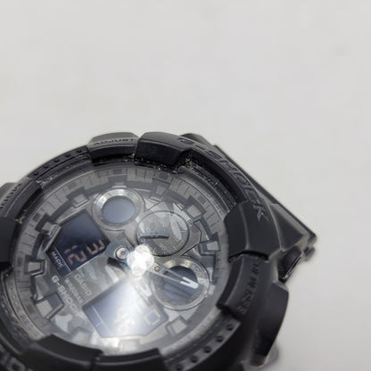 【中古品】【メンズ/レディース】 G-SHOCK ジーショック GA-100 SERIES ANALOG-DIGITAL WATCH GA-100CF GA-100シリーズ アナログ デジタル 腕時計 196-250313-as-32-izu サイズ：55 × 51.2 × 16.9 mm カラー：ブラック 万代Net店