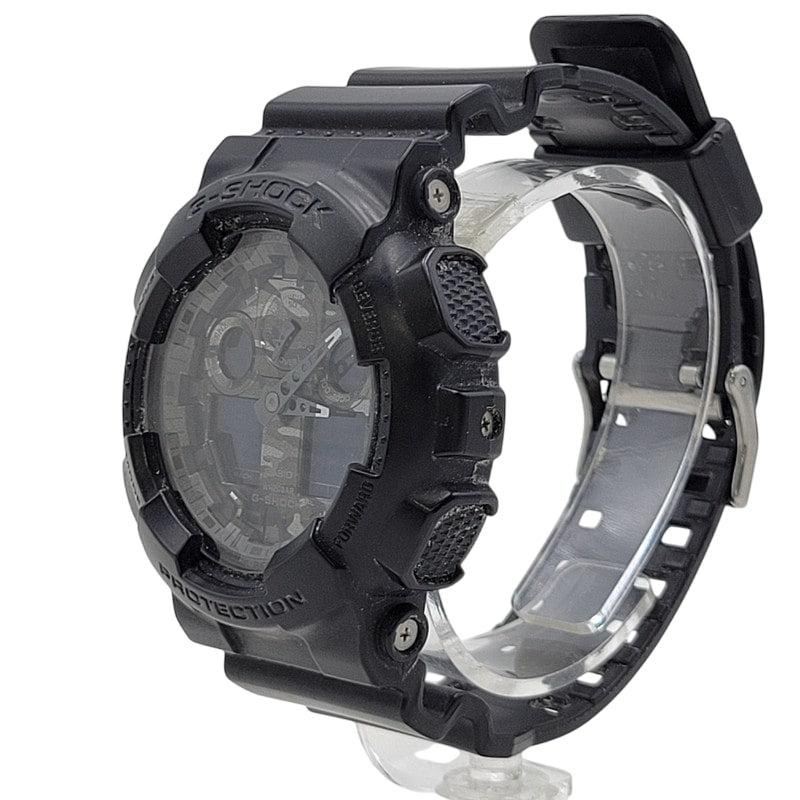 【中古品】【メンズ/レディース】 G-SHOCK ジーショック GA-100 SERIES ANALOG-DIGITAL WATCH GA-100CF GA-100シリーズ アナログ デジタル 腕時計 196-250313-as-32-izu サイズ：55 × 51.2 × 16.9 mm カラー：ブラック 万代Net店