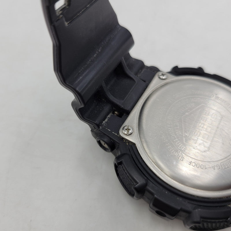 【中古品】【メンズ/レディース】 G-SHOCK ジーショック GA-100 SERIES ANALOG-DIGITAL WATCH GA-100CF GA-100シリーズ アナログ デジタル 腕時計 196-250313-as-32-izu サイズ：55 × 51.2 × 16.9 mm カラー：ブラック 万代Net店