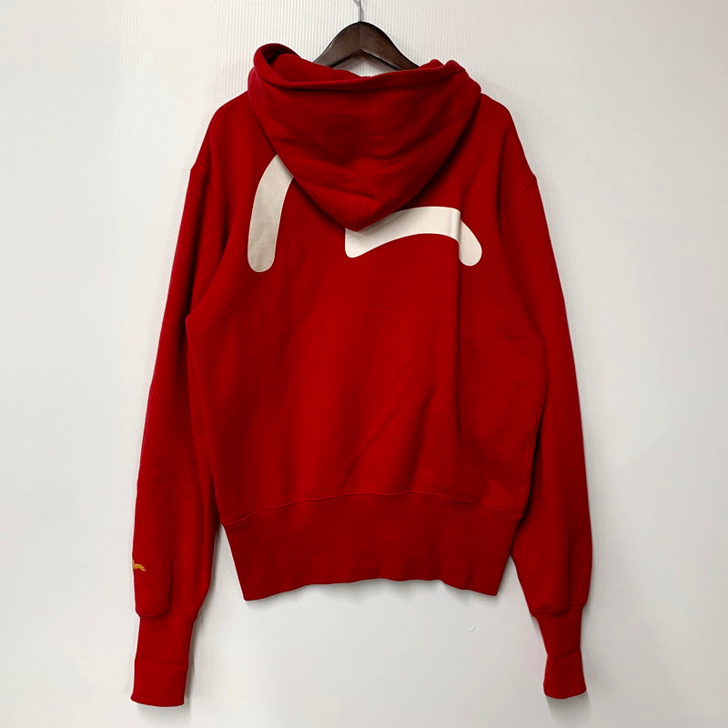 【中古品】【メンズ】 EVISU エヴィス KAMOME BACK LOGO ZIP-UP HOODED SWEATSHIRT カモメ バックロゴ ジップアップ フーデッド スウェットシャツ パーカー 長袖 トップス 145-250313-as-02-izu サイズ：38 カラー：レッド 万代Net店