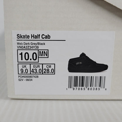 【中古美品】【メンズ】 VANS バンズ SKATE HALF CAB VN0A2Z34Y39 スケート ハーフキャブ スニーカー シューズ 靴 162-250309-as-04-izu サイズ：28cm カラー：WEB DARK GREY/BLACK 万代Net店