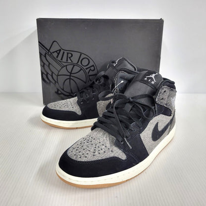 【中古美品】【メンズ】 NIKE ナイキ AIR JORDAN 1 MID SE V2 HJ4363-001 エアジョーダン1 ミッド SE V2 スニーカー シューズ 靴 160-250309-as-09-izu サイズ：28cm カラー：BLACK/BLACK-SAIL-GUM MED BROWN 万代Net店