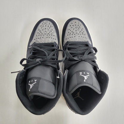 【中古美品】【メンズ】 NIKE ナイキ AIR JORDAN 1 MID SE V2 HJ4363-001 エアジョーダン1 ミッド SE V2 スニーカー シューズ 靴 160-250309-as-09-izu サイズ：28cm カラー：BLACK/BLACK-SAIL-GUM MED BROWN 万代Net店