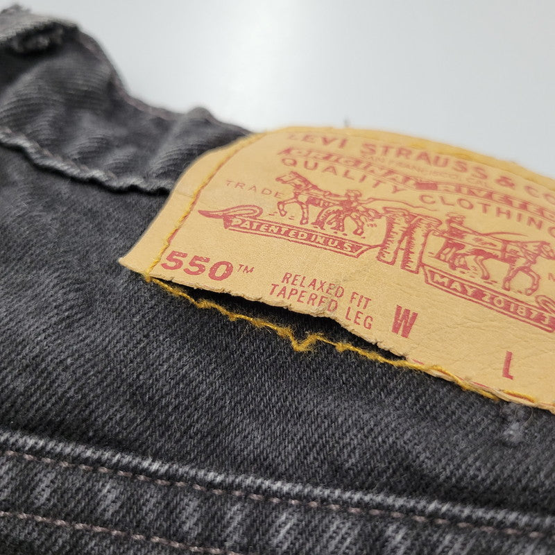 【中古品】【メンズ】 Levi's リーバイス 90S 550 BLACK DENIM PANTS 09522-0260 ブラックデニムパンツ USA製 98年製 ジーンズ ボトムス 157-250313-as-12-izu サイズ：S カラー：ブラック 万代Net店