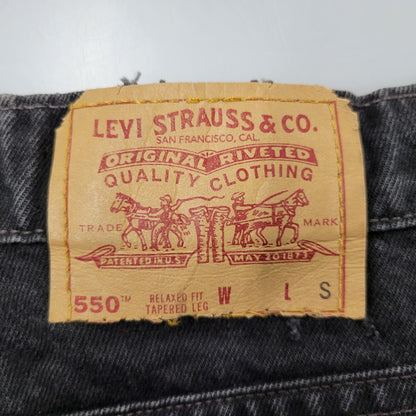 【中古品】【メンズ】 Levi's リーバイス 90S 550 BLACK DENIM PANTS 09522-0260 ブラックデニムパンツ USA製 98年製 ジーンズ ボトムス 157-250313-as-12-izu サイズ：S カラー：ブラック 万代Net店