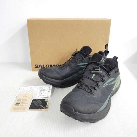 【中古品】【メンズ】  SALOMON サロモン GENESIS GTX 475187 ジェネシス ゴアテックス スニーカー シューズ 靴 162-250309-as-03-izu サイズ：28.5cm カラー：BLACK/AGAVE GREEN/URBAN CHIC 万代Net店