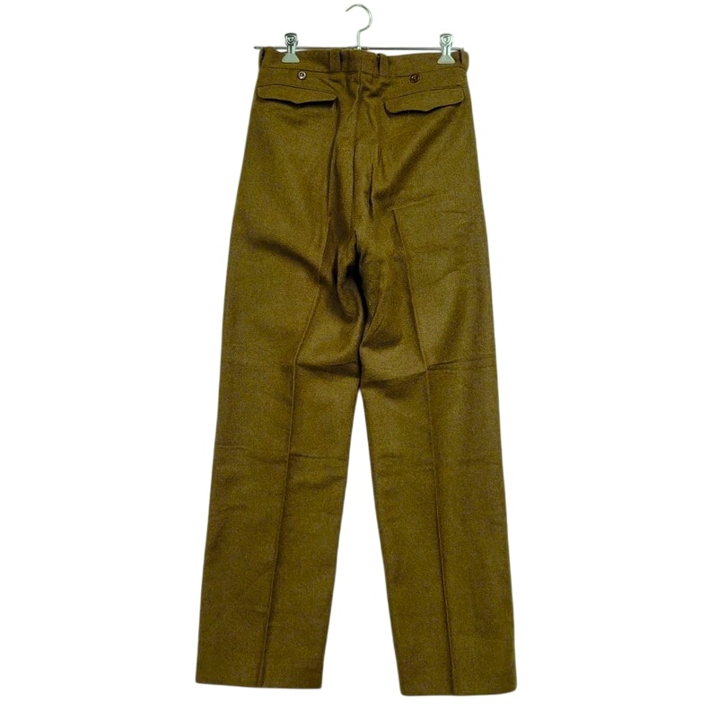 【中古美品】【メンズ】  FRENCH ARMY フレンチアーミー 50-60S 2-TUCK WOOL TROUSERS 2タック ウールトラウザーズ 後期 パンツ ボトムス 157-250309-as-25-izu サイズ：43 カラー：カーキ系 万代Net店