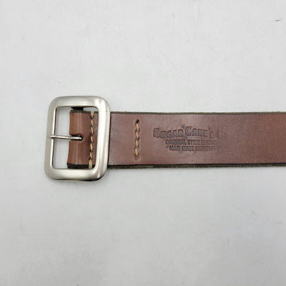 【中古品】【メンズ/レディース】 SUGAR CANE シュガーケーン LEATHER BELT レザーベルト 小物 205-250313-as-33-izu サイズ：30 カラー：ブラウン 万代Net店