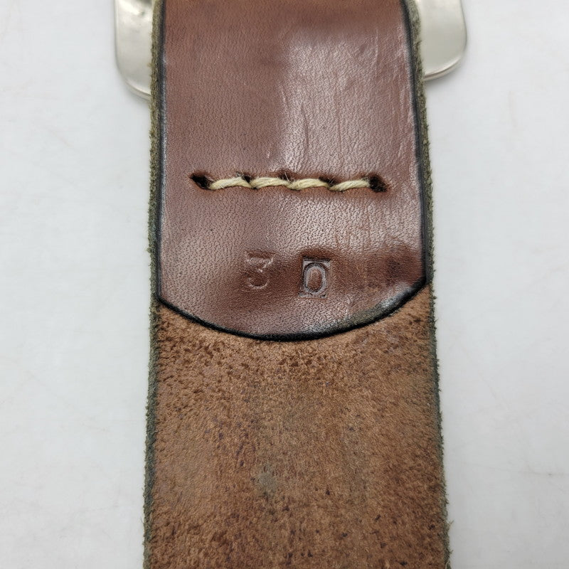 【中古品】【メンズ/レディース】 SUGAR CANE シュガーケーン LEATHER BELT レザーベルト 小物 205-250313-as-33-izu サイズ：30 カラー：ブラウン 万代Net店