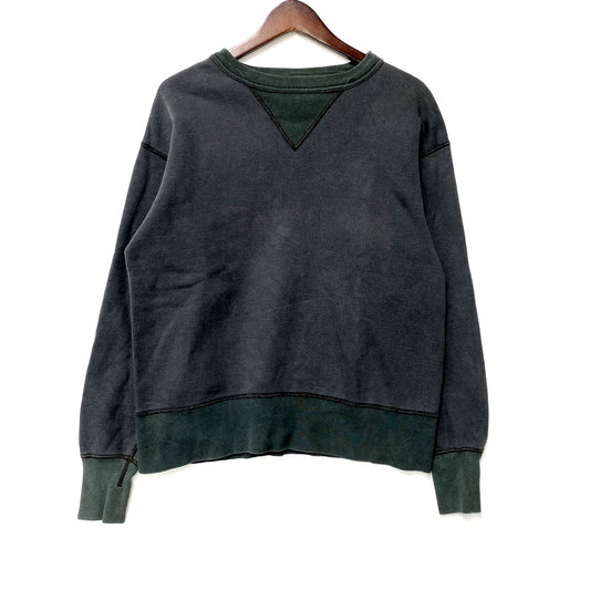 【中古品】【メンズ】  BARNS バーンズ SWEATSHIRT はめ込み両Vスウェット トレーナー 長袖 トップス 145-250311-as-27-izu サイズ：M カラー：グリーン系 万代Net店