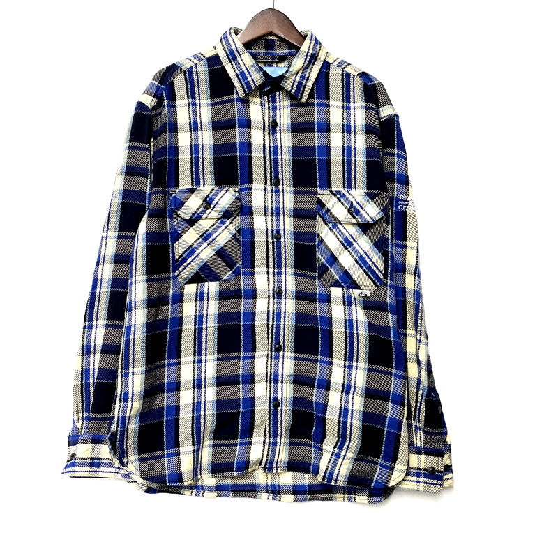 【中古品】【メンズ】  CITY COUNTRY CITY シティーカントリーシティー EMBROIDERED LOGO COTTON TWILL CHECK SHIRT CCC-233W001 エンブロイダード ロゴ コットン ツイル チェックシャツ 長袖 トップス 140-250311-as-28-izu サイズ：L カラー：マルチカラー 万代Net店