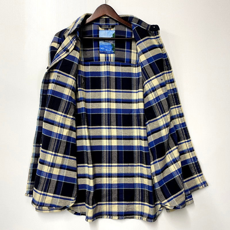 【中古品】【メンズ】  CITY COUNTRY CITY シティーカントリーシティー EMBROIDERED LOGO COTTON TWILL CHECK SHIRT CCC-233W001 エンブロイダード ロゴ コットン ツイル チェックシャツ 長袖 トップス 140-250311-as-28-izu サイズ：L カラー：マルチカラー 万代Net店