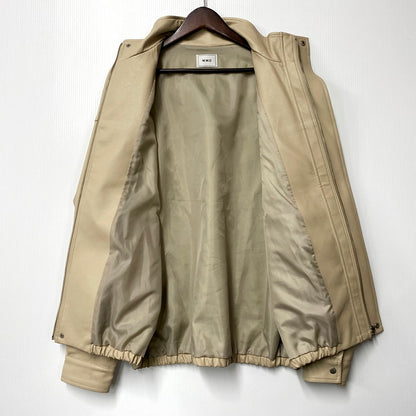 【中古品】【レディース】  WHO'S WHO GALLERY フーズフーギャラリー 23AW FAKE LEATHER BIG BLOUSON WWZ1031107A0007 フェイクレザー ビッグブルゾン ジャケット アウター 169-250311-as-29-izu サイズ：F カラー：ベージュ 万代Net店