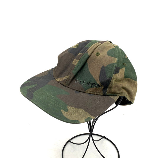 【中古品】【メンズ/レディース】 FILSON フィルソン CAMO LOGGER CAP USA製 カモ ロガー キャップ 帽子 185-250312-as-33-izu サイズ：ONE SIZE カラー：マルチカラー 万代Net店