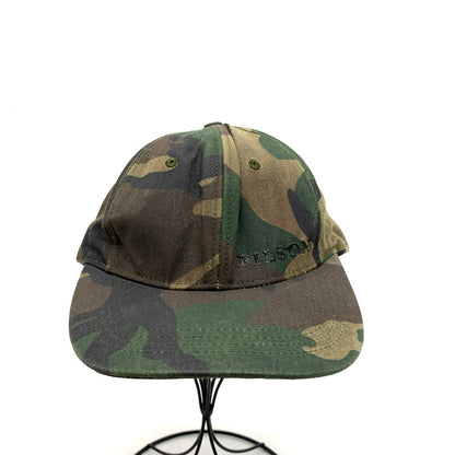 【中古品】【メンズ/レディース】 FILSON フィルソン CAMO LOGGER CAP USA製 カモ ロガー キャップ 帽子 185-250312-as-33-izu サイズ：ONE SIZE カラー：マルチカラー 万代Net店